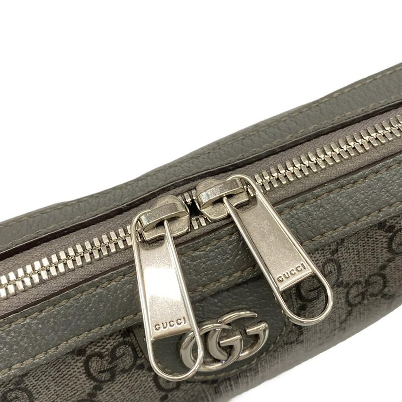 Gucci Shoulder Bag Ophidia Small Crossbody Bag 699439 Grey And Black Leather