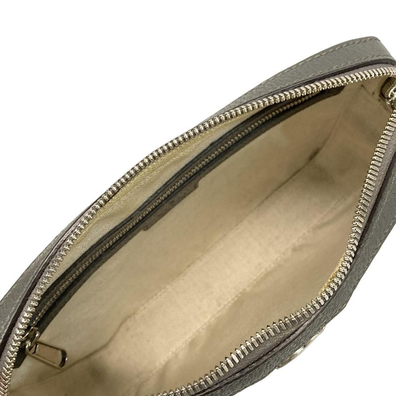 Gucci Shoulder Bag Ophidia Small Crossbody Bag 699439 Grey And Black Leather