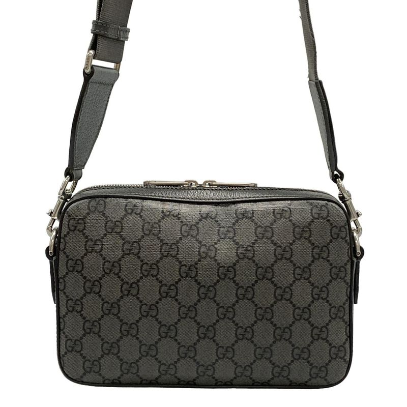 Gucci Shoulder Bag Ophidia Small Crossbody Bag 699439 Grey And Black Leather