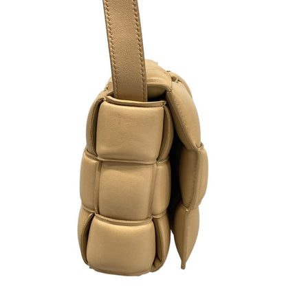 Bottega Veneta Shoulder Bag Padded Cassette Beige Lambskin