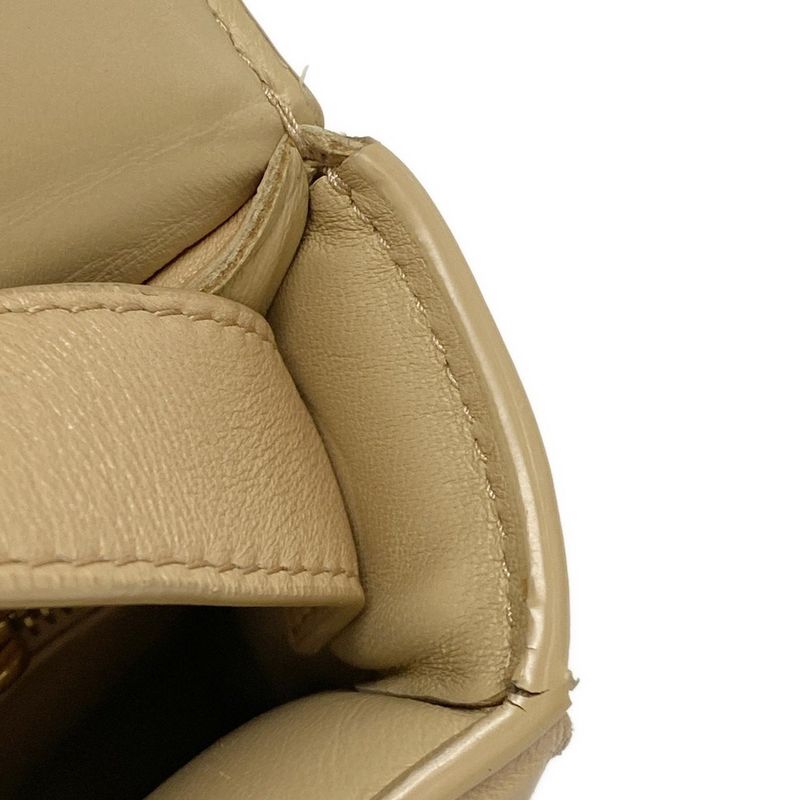 Bottega Veneta Shoulder Bag Padded Cassette Beige Lambskin