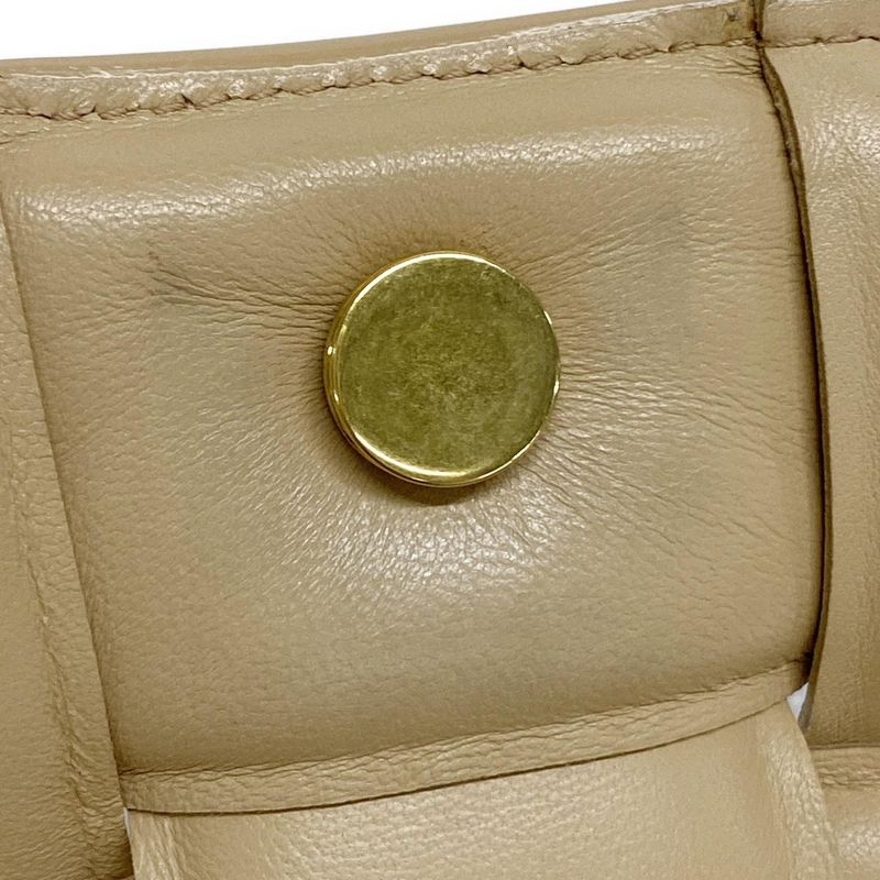 Bottega Veneta Shoulder Bag Padded Cassette Beige Lambskin