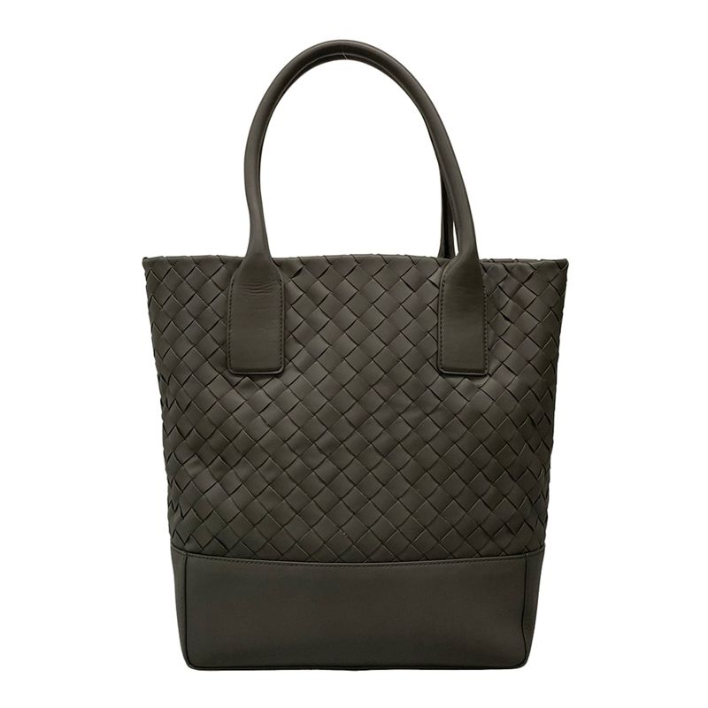 Bottega Veneta Intrecciato Tote Bag 608596 Dark Gray Leather