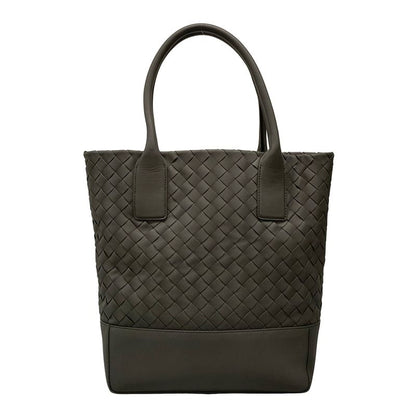 Bottega Veneta Intrecciato Tote Bag 608596 Dark Gray Leather