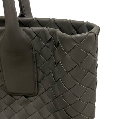 Bottega Veneta Intrecciato Tote Bag 608596 Dark Gray Leather