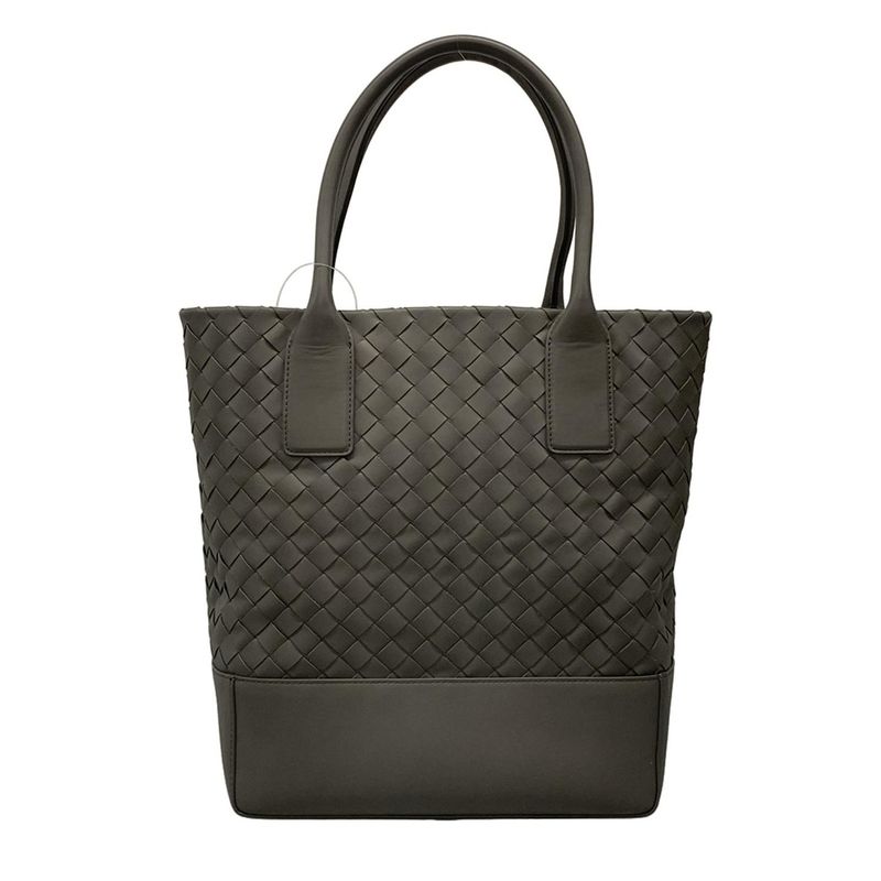 Bottega Veneta Intrecciato Tote Bag 608596 Dark Gray Leather