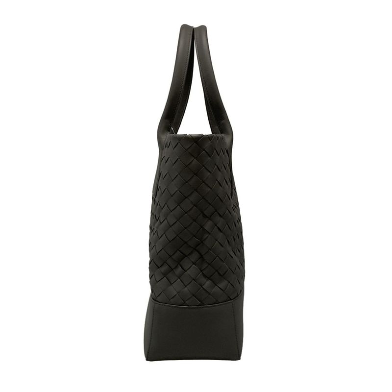 Bottega Veneta Intrecciato Tote Bag 608596 Dark Gray Leather