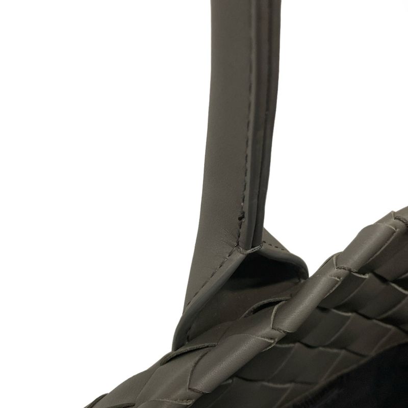 Bottega Veneta Intrecciato Tote Bag 608596 Dark Gray Leather