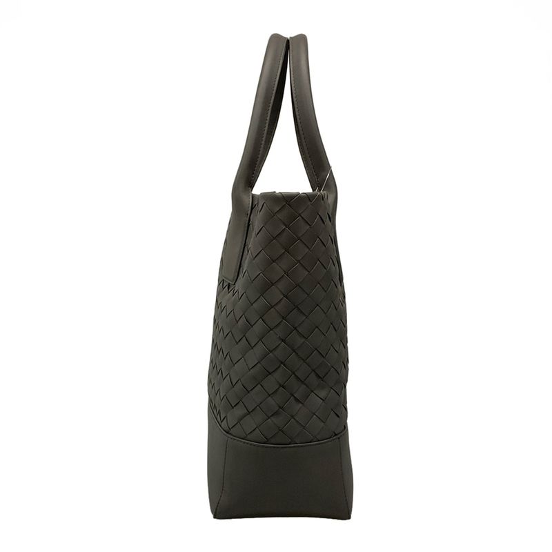 Bottega Veneta Intrecciato Tote Bag 608596 Dark Gray Leather