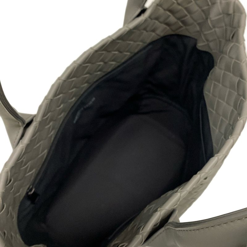 Bottega Veneta Intrecciato Tote Bag 608596 Dark Gray Leather