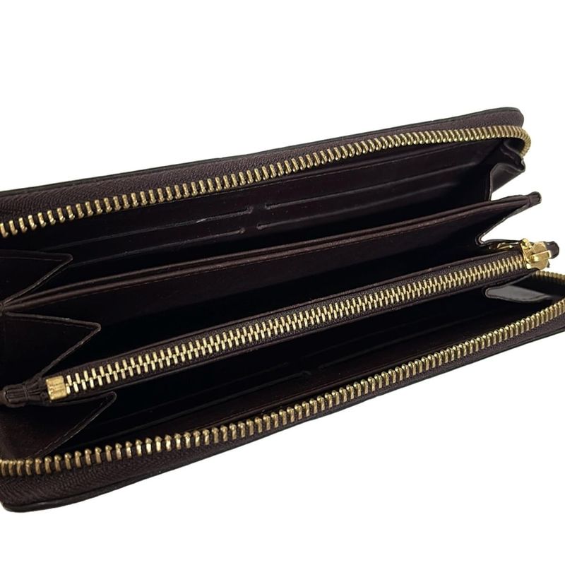 Louis Vuitton Monogram Vernis Zippy Wallet M93522 Amarante Leather