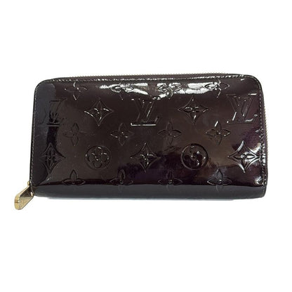 Louis Vuitton Monogram Vernis Zippy Wallet M93522 Amarante Leather