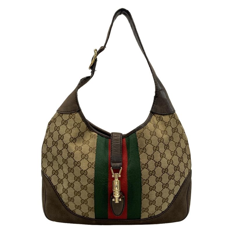 Gucci Shoulder Bag New Jackie/gg Pattern/sherry (web) 277520 Beige And Dark