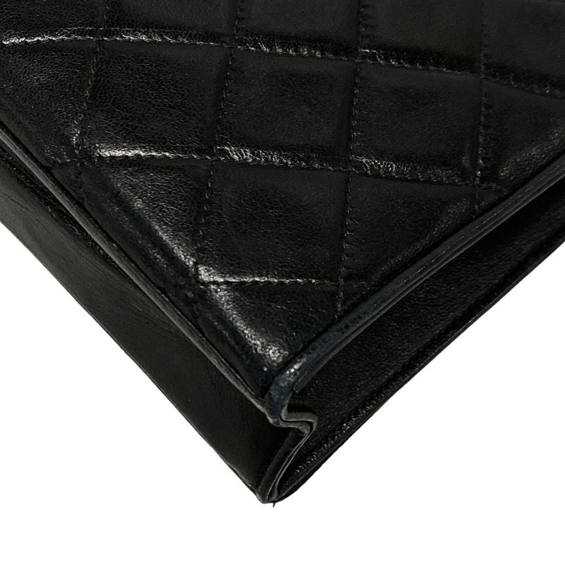 Chanel Matelasse Black Chain Shoulder Bag/gold Hardware Lambskin