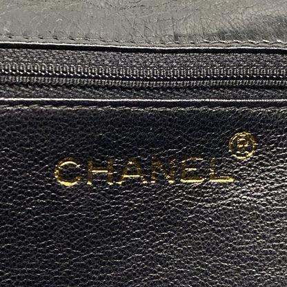 Chanel Matelasse Black Chain Shoulder Bag/gold Hardware Lambskin