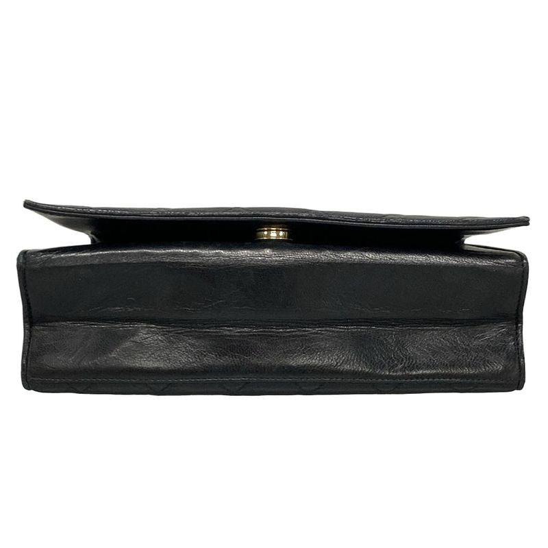 Chanel Matelasse Black Chain Shoulder Bag/gold Hardware Lambskin