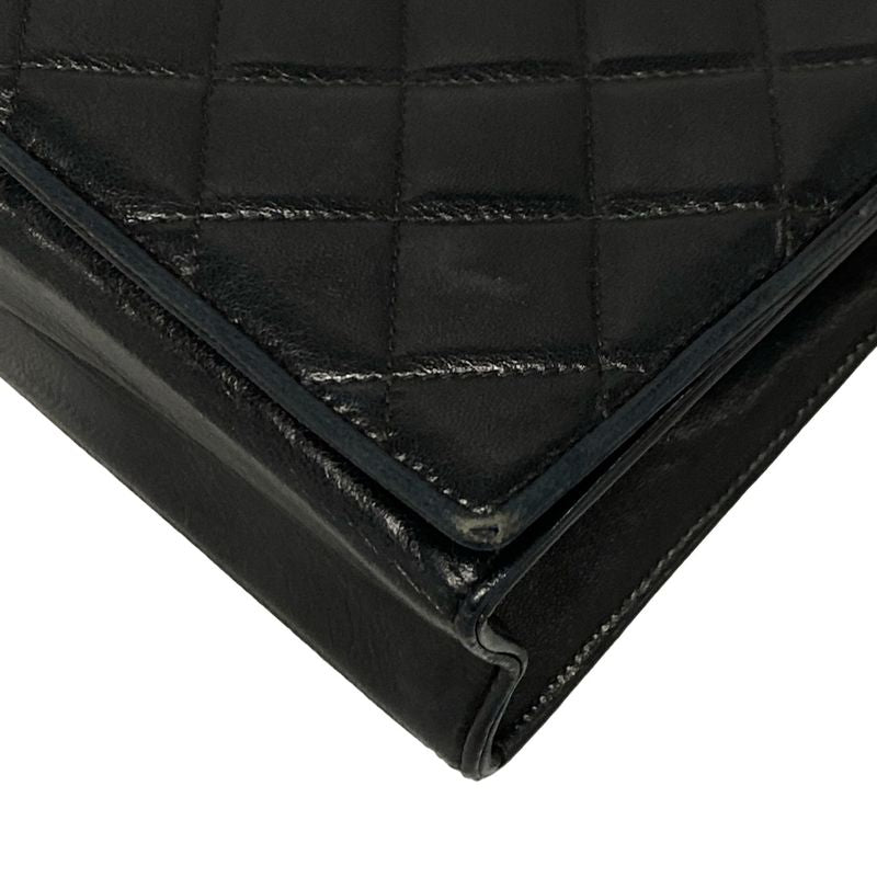 Chanel Matelasse Black Chain Shoulder Bag/gold Hardware Lambskin