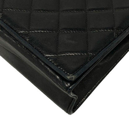 Chanel Matelasse Black Chain Shoulder Bag/gold Hardware Lambskin