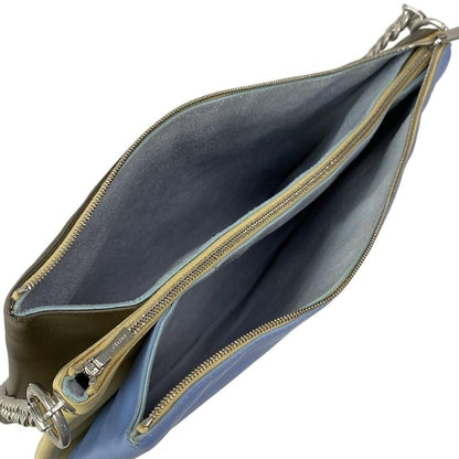 Celine Shoulder Bag - 172843qrb33la Blue Dark Brown And Ivory Chain Shoulder