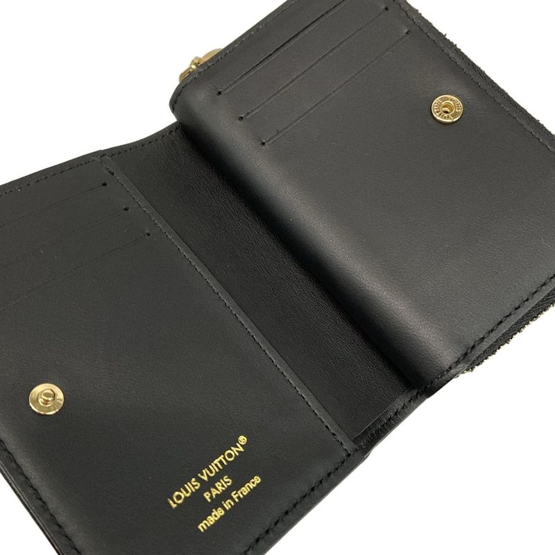 Louis Vuitton Coussin Portefeuille Lou M81599 Noir Black Leather