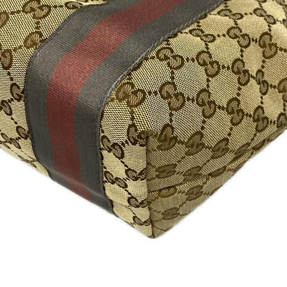Gucci Tote Bag GG Pattern 211971 Beige×dark Brown×multi Leather