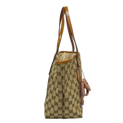 Gucci Tote Bag GG Pattern 211971 Beige×dark Brown×multi Leather