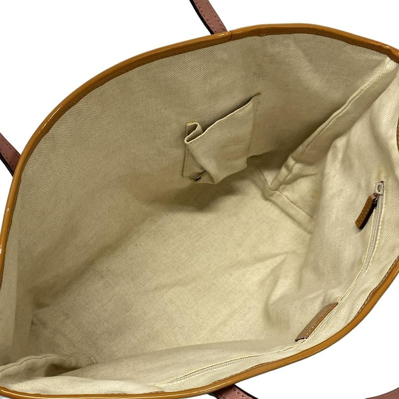 Gucci Tote Bag GG Pattern 211971 Beige×dark Brown×multi Leather
