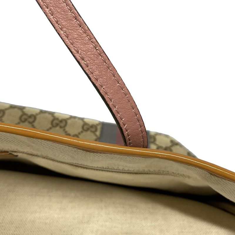 Gucci Tote Bag GG Pattern 211971 Beige×dark Brown×multi Leather