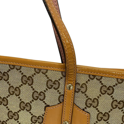 Gucci Tote Bag GG Pattern 211971 Beige×dark Brown×multi Leather