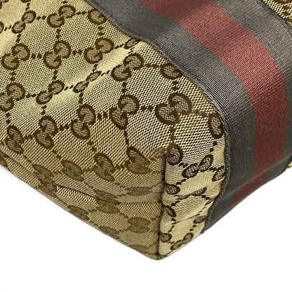 Gucci Tote Bag GG Pattern 211971 Beige×dark Brown×multi Leather