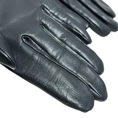 Chanel Gloves Women - Black Ribbon Leather  Lambskin