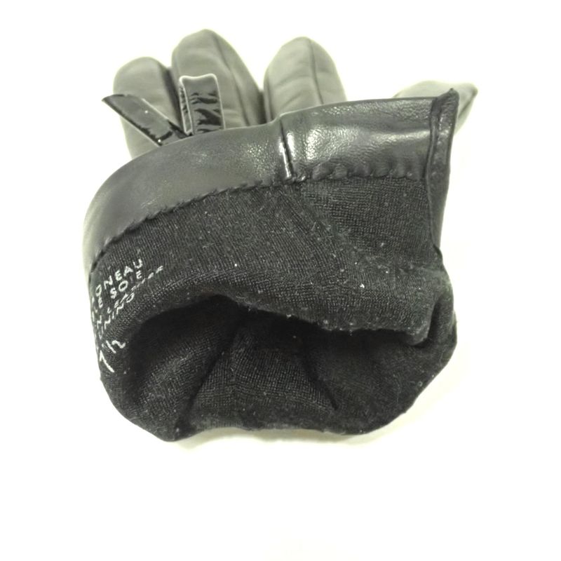 Chanel Gloves Women - Black Ribbon Leather  Lambskin