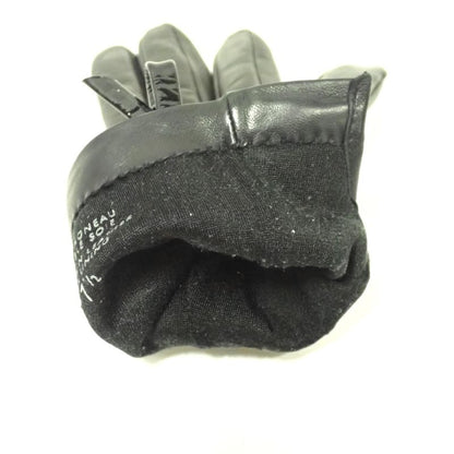 Chanel Gloves Women - Black Ribbon Leather  Lambskin