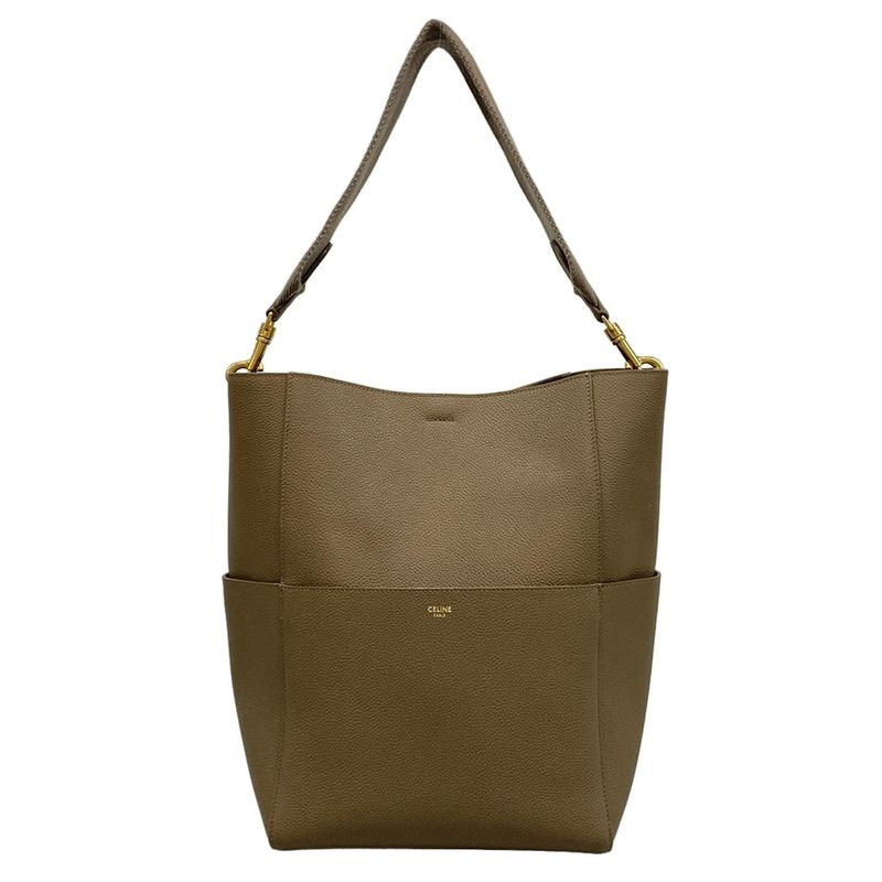Celine Shoulder Bag Sangle Medium Taupe (gray-beige)