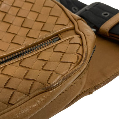 Bottega Veneta Intrecciato Brown Leather Waist Pouch