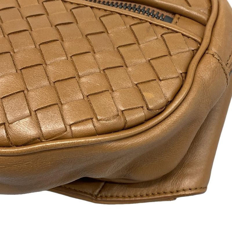 Bottega Veneta Intrecciato Brown Leather Waist Pouch