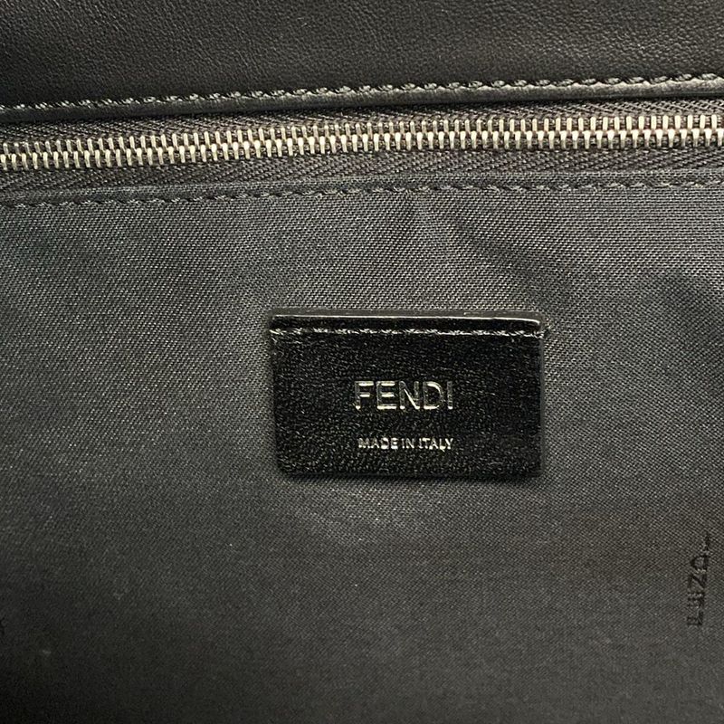 Fendi Tote Bag Zucca Pattern 7va480 Brown And Black 2way Leather