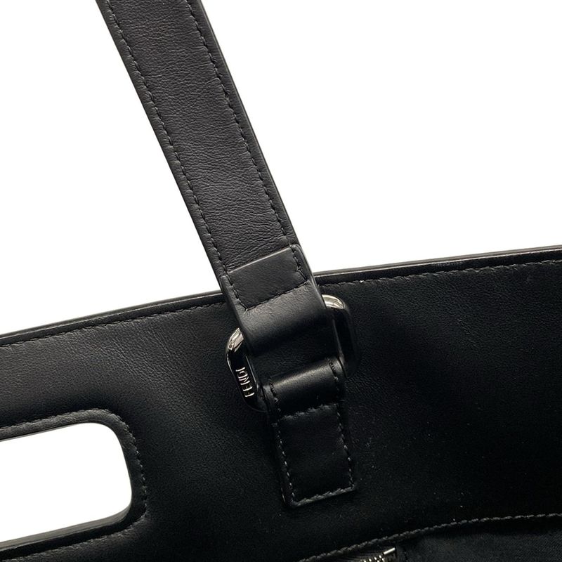 Fendi Tote Bag Zucca Pattern 7va480 Brown And Black 2way Leather