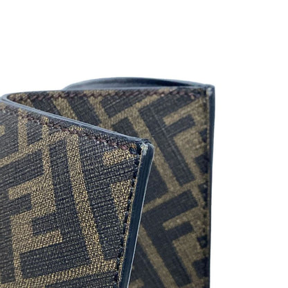 Fendi Tote Bag Zucca Pattern 7va480 Brown And Black 2way Leather