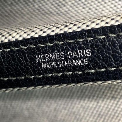 Hermes Garden Party PM Tote Bag Ivory×black