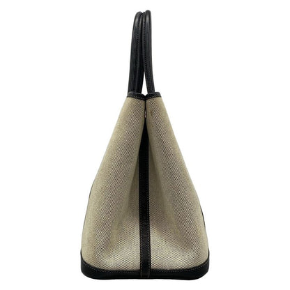 Hermes Garden Party PM Tote Bag Ivory×black