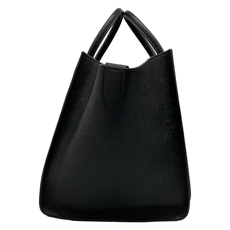 Celine Tote Bag Luggage Small Square Phantom Black Leather