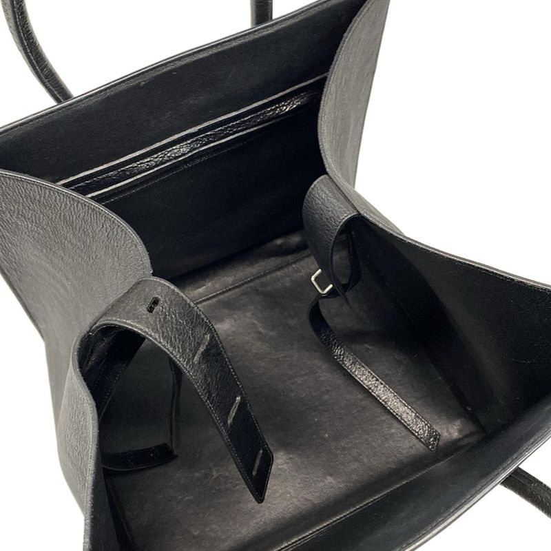 Celine Tote Bag Luggage Small Square Phantom Black Leather