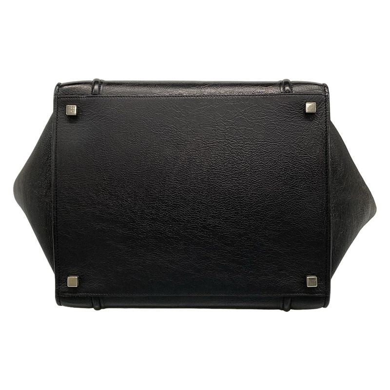 Celine Tote Bag Luggage Small Square Phantom Black Leather