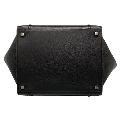 Celine Tote Bag Luggage Small Square Phantom Black Leather