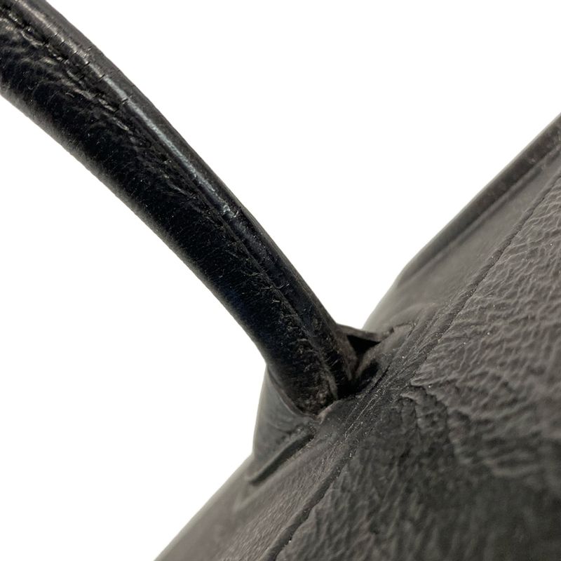 Celine Tote Bag Luggage Small Square Phantom Black Leather