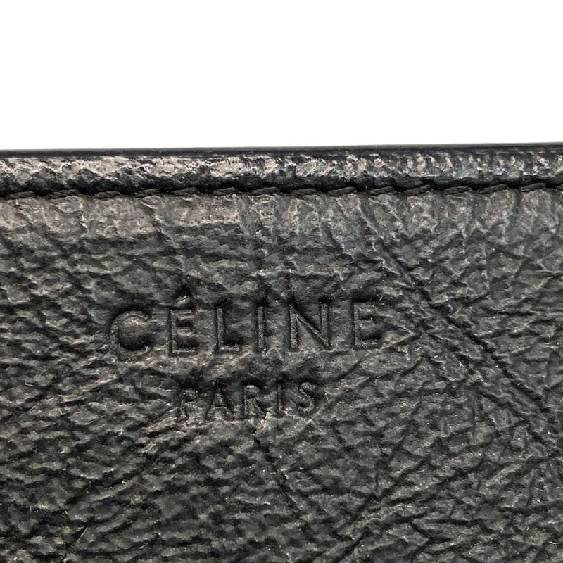 Celine Tote Bag Luggage Small Square Phantom Black Leather