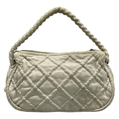 Chanel Handbag - Light Gray Silver Hardware /hidden Chain Lambskin