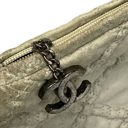 Chanel Handbag - Light Gray Silver Hardware /hidden Chain Lambskin