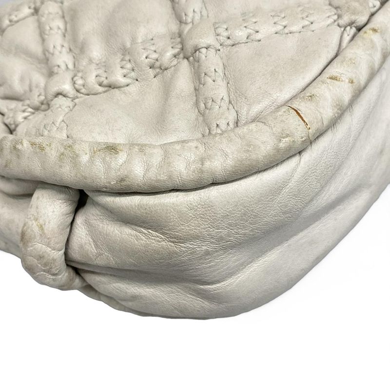 Chanel Handbag - Light Gray Silver Hardware /hidden Chain Lambskin